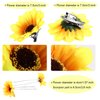 Fiada 16 Pieces Sunflower Headbands Set Including 6 Pieces Sunflower Crown, 2 Pieces Sunflower Hair Clips, 8 Pieces Sunflower Hairpins for Women Wedding Hair Accessories
