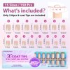 BTArtboxnails Cat Eye XCOATTIPS - Soft Gel Square Nail Tips, Glitter Press On Nails Short, Soak Off Acrylic Fake Nails Glue On Nails In 15 Sizes - 150 Nail Extension Set, Aurora