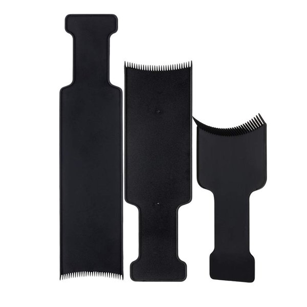 BinaryABC Flat Top Balayage Board Comb Paddle Board Comb Hair Highlighting Board Hair Colour Board,3Pcs (Black)