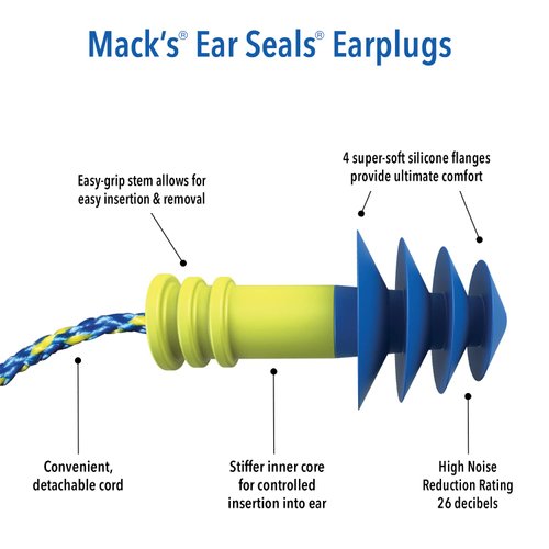 Mack's Shooters Ear Seals Ear Plugs, 1 Pair