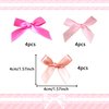 JeVenis 12 PCS Pink Ribbon Bows Hair Clip Pink Bow Claw Clip Hair Clip For Long Thick Hair Hair Bows Hair Barrettes Ribbon Bows Hair Accessories
