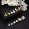 HAIAISO 6 Pairs Clip On Earrings Cubic Zirconia Pearl Knot Twist Clip On Earrings Non Pierced for Women Girls Clip Earrings Set