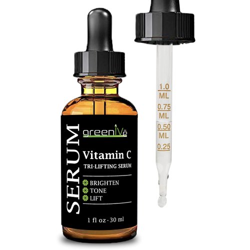 GreenIVe Vitamin C Serum Tri-Lifting Serum with Hyaluronic Acid, Vegetable Collagen &amp; Leucidal
