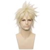 BERON Blonde Mens Wig Short Straight Anime wig Cool Men Boys Tousled Wig Light Blonde Teens Costume Wig Heat Resistant Synthetic Rose Net Wig for Anime Cosplay Party Halloween Costume