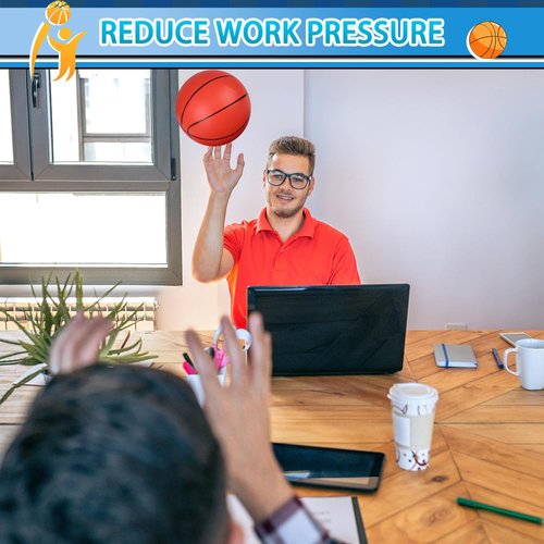 5" Mini Basketball for Mini Basketball Hoop, Small Replacement Basketball Toy for over The Door Basketball Hoop, PVC Basketballs for Kids Toddler, Beach Indoor Outdoor Sport Game Gift Set 3 PCS