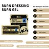 RHINO RESCUE Burn Kit, 4pcs Burn Dressings 4x4”, 8pcs Burn Gel Packets 3.5g, 4pcs Non-Adherent Burn Pads, Burn First Aid Cooling Soothing Cream Relief with Bandage, Nitrile Gloves, Scissors, Tape
