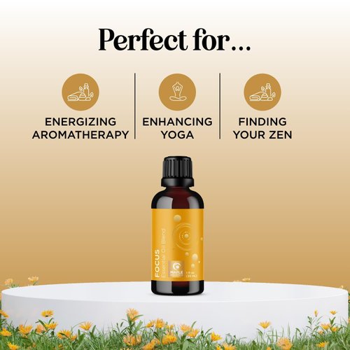 Focus Essential Oil Blend for Diffusers - Citrus and Mint Essential Oils Blend for Energy Focus and Attention Support - Essential Oil for Focus with Aromatherapy Oils for Diffusers and Humidifiers