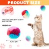 GEEHUA 20Pcs Colorful Cat Pom Pom Ball Toys, 1.2 in Rainbow Cat Toy Balls Soft Plush Cat Ball Interactive Toy Training Ball Toy for Indoor Cats Kitten Exercising Playing