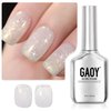 GAOY Shimmer Gel Nail Polish, 16ml Translucent Jelly Glitter Gel Polish, Soak Off UV Gel for Nail Art DIY at Home, 1609 Milky White