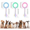 TIESOME Puppy Teething Toys with Cotton Ropes, 3 Pcs Rubber Small Dog Chew Toy Rings Aggressive Chew Toys for Dogs Oral Teeth Soothe Itching Puppy Chew Toys Interactive Pet Toys for Small/Medium Dogs