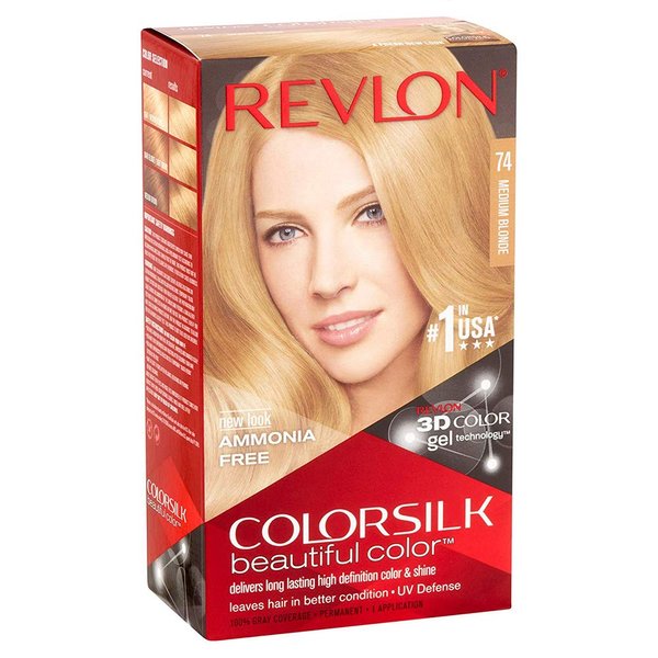 Revlon ColorSilk Hair Color [74] Medium Blonde 1 Each (Pack of 5)