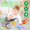 Pull Back Vehicle Set - Soft Baby Toy Set with 4 Cute Animal Cars, First Birthday Gifts for Toddler Toys Age 1-3