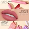 CAHIUYOA 3PCS Nude Matte Lipstick Set Lip Crayon Stick Smooth Velvet Nude Lip Gloss Lip Stain Non-Stick Cup Lip Makeup Lipstick for Women - Set A