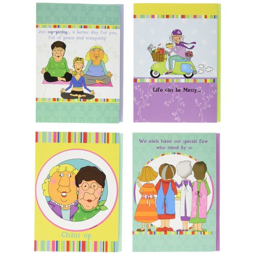Gracefully Yours Church Kitchen Ladies Encouragement Greeting Cards, 12, 4 Designs/3 Each with Inspirational Message
