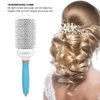 GOTOTOP Round Hair Brush Aluminum Tube, Nano Thermal Ceramic Ionic Technology, Suitable for All Hair Types and Lengths, Hairdressing Comb, 53#