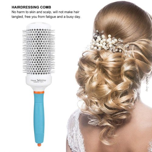 GOTOTOP Round Hair Brush Aluminum Tube, Nano Thermal Ceramic Ionic Technology, Suitable for All Hair Types and Lengths, Hairdressing Comb, 53#