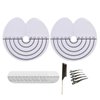 56-Pack Heat Shield Guards,Single Hole Hair Extensions Shield Circular with Scale,Fusion Glue Protector Spacers for Hair Extension Bonding (56)