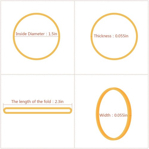 Wobe 1000pcs Rubber Bands, Bank Paper Bills Money Dollars Elastic Stretchable Bands, Sturdy General Purpose Rubber Band