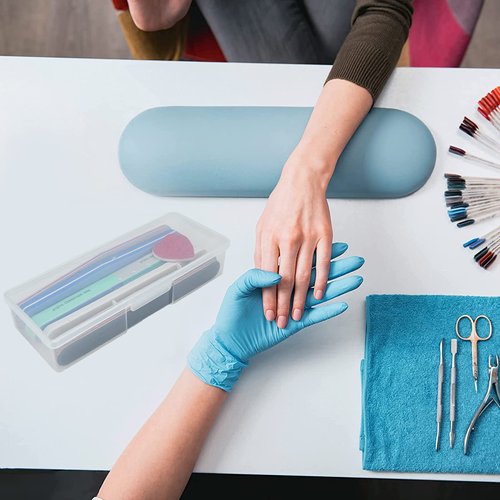 Clear Manicure Tool Box, Lokyango Personal Nail Box Storage Case for Organizing, Plastic Nail Tool Box for Manicure Pedicure Kit (4pcs)