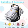 SMTTW Car Seat Covers for Babies Baby Car Seat Covers, Infant Car Canopy for Spring Summer Autumn Winter, Universal Fit, Snug Warm Breathable, Car Seat Canopy for Boys Girls (Elephant)