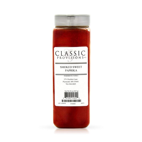 Classic Provisions Spices Rich in Flavor for Spanish Cuisine Fish Meat BBQ Sauce and More, Paprika, Smoked Sweet, 20 Ounce