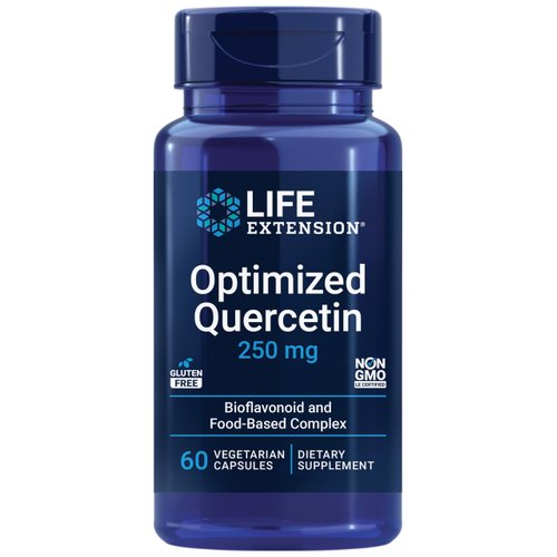 Life Extension Optimized Quercetin 250 mg - Non-GMO, Gluten Free - with vitamin C and Camu-Camu Extract - 60 Vegetarian Capsules