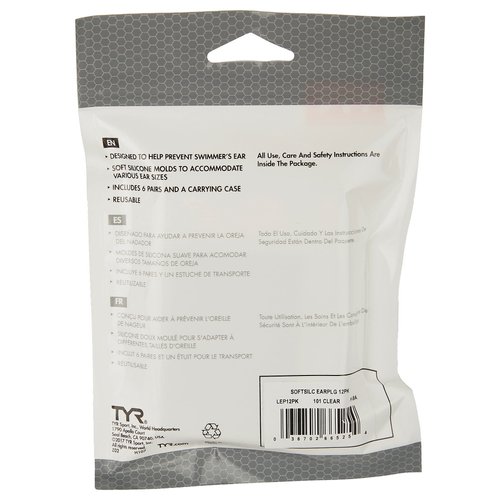 TYR Soft Silicone Ear Plugs