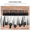 Aozzy 6Pcs Travel Boar Bristle Folding Hair Brush with Retractable Band for Thin/Thick Hair, Mini Brush for Women's Hairstyles, Men's Hair & Beard - Great for Purse/Pocket