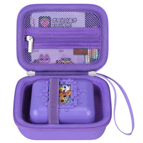 Elonbo Carrying Case for Bitzee Disney/Bitzee Magicals/Bitzee Interactive Toy Digital Pet, Bitzee Digital Pet Interactive Toy Storage Bag, Electronic Pets Toys Travel Cover Organizer Holder, Purple