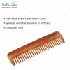 HealthAndYoga™ PureTress Handcrafted Neem Wood Comb - Non-Static and Eco-Friendly Wide Tooth Comb for Women and Men - Soothing Scalp and Hair Health - 7 Inches