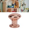 SPYMINNPOO 8Pcs 1:12 Scale Miniature Round Head Knobs, Metal Dollhouse Door Handle Knobs Furniture Knobs Accessories ( Bronze)
