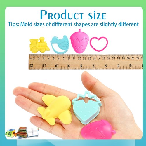 40 Pieces Play Dough Tools and Cutters Play Dough Set Accessories Various Plastic Colorful Molds and Shapes, Party Pack Playset for Air Dry Clay and Dough
