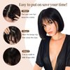 Clip in Bangs Hair Extensions Hair Clip on Wispy Bangs Hair Fake Bangs Clip in Human with Temples Hairpieces for Women Natural Wigs Bangs Clip