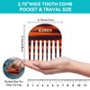 KAHEM Handmade Small Wide Tooth Comb for curly hair, Daily Hair Care Detangler Comb for Long and short Hair, Pocket Size, Unbreakable, 3.14Inch