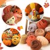 Needle Felting Wool - 10 Colour Fall Orange Brown Earth Tone Nature Fibre Wool Roving Yarn Hand Spinning Supplies for Beginners Adult Thanksgiving DIY Craft Materials, 10g/Colour
