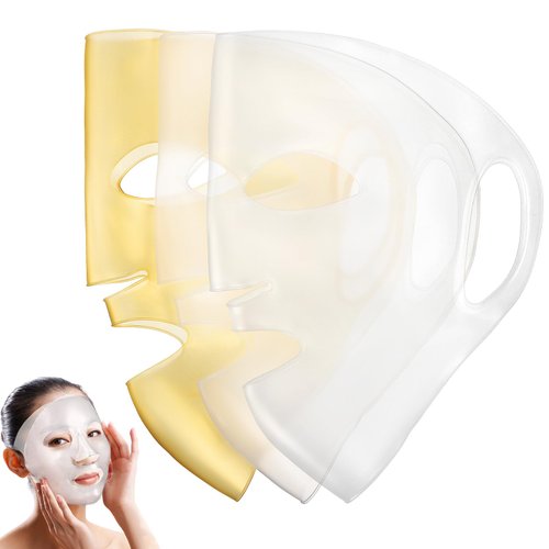 3 Pcs Silicone Mask Cover Silicone Face Wrap Silicone Skin Mask Silicone Face Mask Covers Facial Mask Covers Hydrating Face Masks Salon Supplies Steam Face Mask Sheet 3d