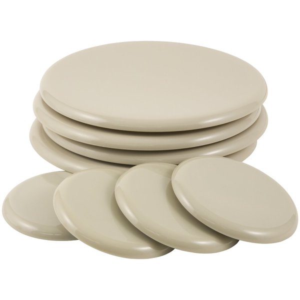 Super Sliders 3 1/2" & 7" Round Reusable Furniture Sliders for Carpet - Effortless Moving and Surface Protection, Beige (8 Pack)