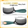Allegro Combs Gripforte Wavy Wide Tooth Comb For Curly Hair For Curls Hair Combs For Women Men Afro Comb Detangler