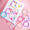 SIELEVIN 27 PCS Colorful Kids Bracelets for Girls Beaded Toddler Bracelets Little Girls Birthday Easter Party Favors Goodies Bag Stuffers Pretend Play Costume Jewelry Christmas Gift