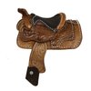 AJ Tack 2 Inch Decorative Western Saddle Dark Brown