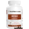 Real Mushrooms Reishi Capsules - Organic Mushroom Extract Supplement with Potent Red Reishi Mushroom - Vegan Mushroom Supplement, Non-GMO, 90 Caps