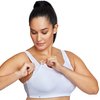 Full Figure Plus Size Custom Control Sports Bra Wirefree #1166 White