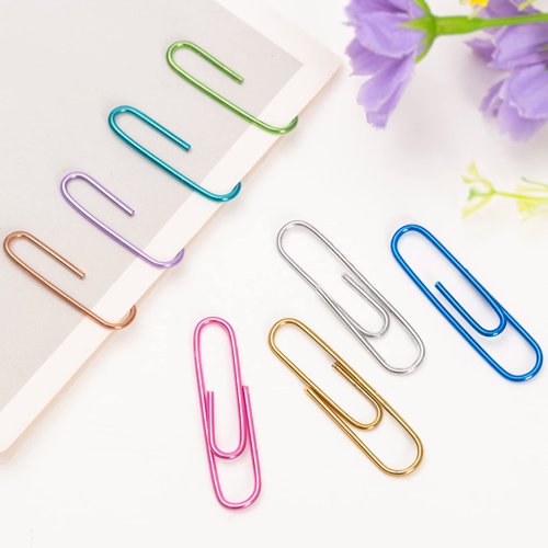 Paper Clips, 240pcs Medium Size Colored Paper Clip, PaperClips Assorted Colors, Paper Clips for Paperwork Office School and Personal Use