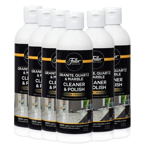 Fuller Brush Countertop Cleaner & Polish - Multi Surface Cleaner - Cleans, Polishes and Protects Granite Quartz Marble Glass Laminates Metal and Other Surfaces Refreshing Orange Scent Removes Odor (6 Pack)