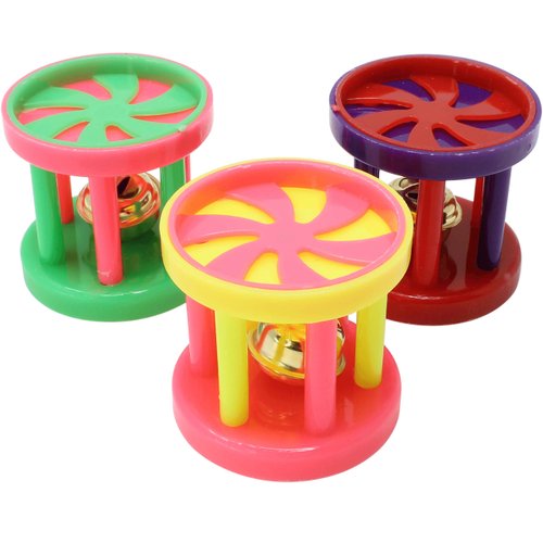 1309 3 Roller Foraging Cages Bonka Bird Toys Foot Beak Colorful Budgie Finch Parrotlet Parrot