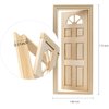 AUEAR, 1:12 Dollhouse Miniature Furniture Unpaint Wooden Doors for DIY Scene Doll Home Furniture Craft (6 Panel Style B)