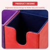 Sanseking Card Deck Box for MTG Commander Deck Box fits 100+ Single Sleeved Cards Lamb Leather Card Box Magic Card Boxes for MTG TCG CCG (Vertical,Red)