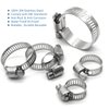 25 Pack Stainless Steel Hose Clamps, 1/4 inch to 1/2 inch Worm Gear Metal Hose Clamps for Pipe, Dryer Repair, Tubing and Fuel Line