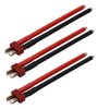Treehobby 3 Pairs Deans T Plug Female and Male Connector RC Battery Balance Charge Cable Adapter Connectors Compatible with RC Airplane Quadcopter car Boat Lipo Battery ESC Charger（12AWG 10cm）
