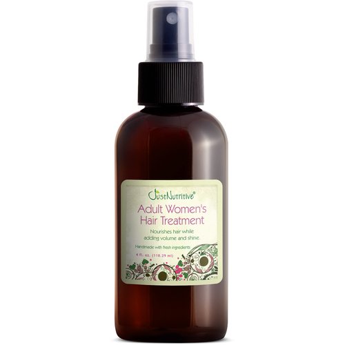 Just Nutritive Adult Women's Hair Treatment Oil, Nourishing and Strengthening, 4 oz, Liquid, SLS and Chemical Free, Ideal for Thinning Hair and Hair Loss Regrowth